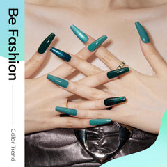 Modelones Turquoise Glitter Gel Polish shines with festive nail art appeal