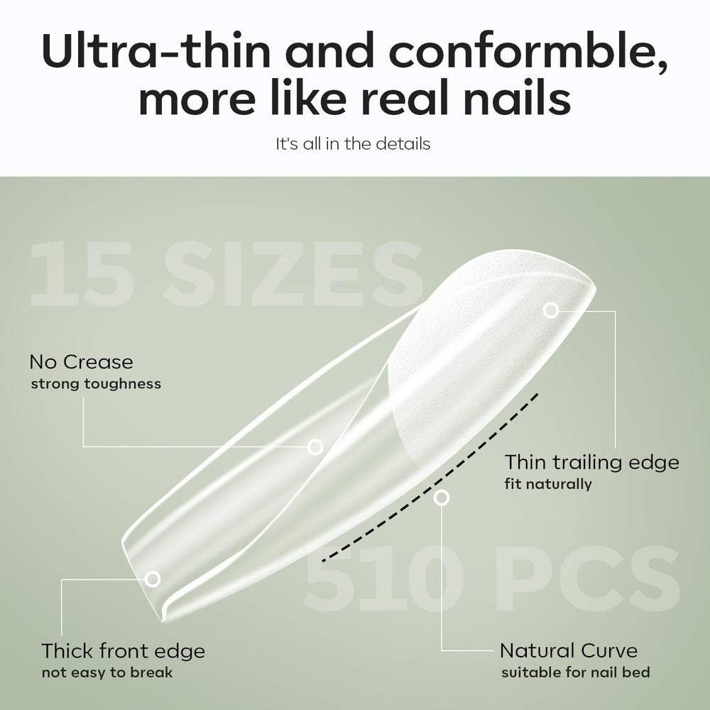 Nail tips clipper shown with precise trimming for length