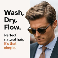 Modern Mammals Men's Hydrating Shampoo lather-free formula preserves moisture and natural texture.