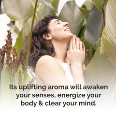 Shower scene with Modern ŌM Shungite Recharge Body Wash on shelf for daily use.