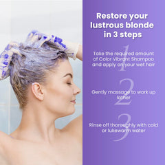 MOEHAIR sulfate-free label close-up emphasizes gentle cleansing for color-treated hair.