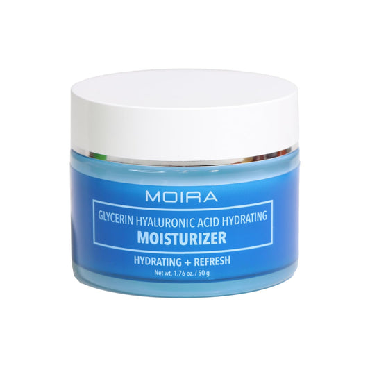 Moira Glycerin Hyaluronic Acid Hydrating Moisturizer packaging shows a clean, lightweight daily hydration option.