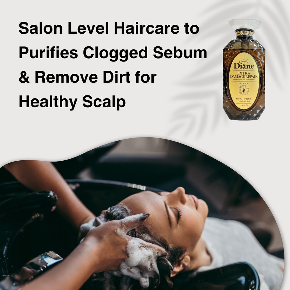 Moist Diane amino keratin formula supports repair for damaged bleached hair