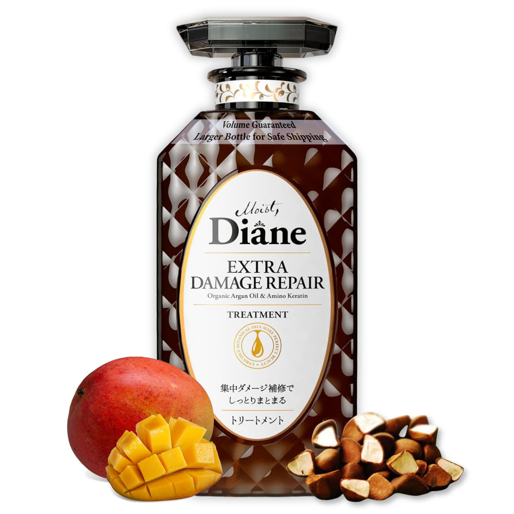 Moist Diane conditioner bottle pour shows smooth detangling for everyday hair care.