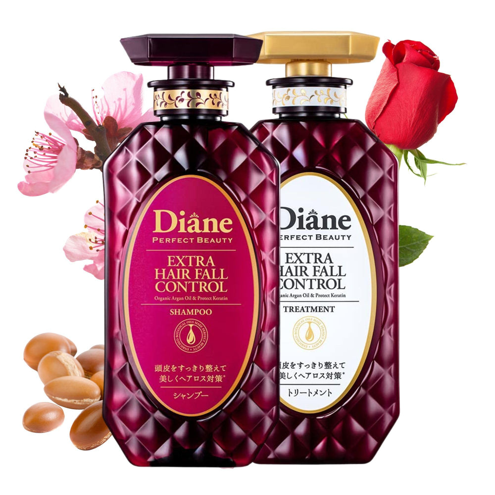 Moist Diane thickening shampoo bottle highlighting keratin boost for fuller hair