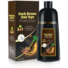 MOISTAR Dark Brown Hair Dye Shampoo bottle for at-home color convenience