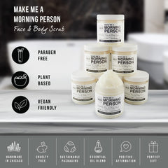 Mojo Spa scrub applied to skin, suitable for face and body use.