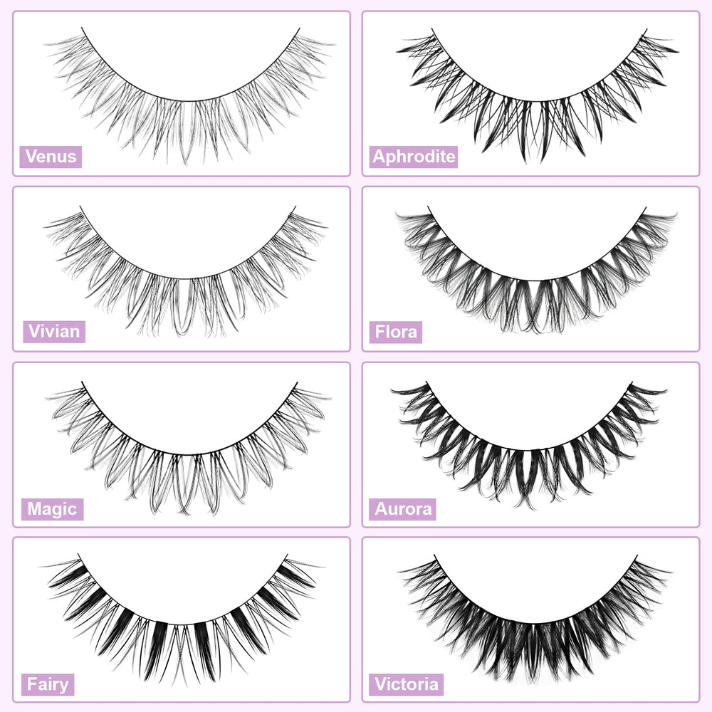 Molly Magic D-curl lash band shows a thin invisible line for a natural look.