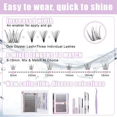 Molly Magic Venus Lash Clusters 140 wide clusters for faster application
