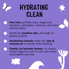 Close-up of Aloe and Coconut Oil ingredients in Molly's Suds Foaming Hand Soap label for hydration