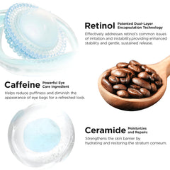 MOMOHOO Under Eye Cream metal applicator cools skin during soothing massage.