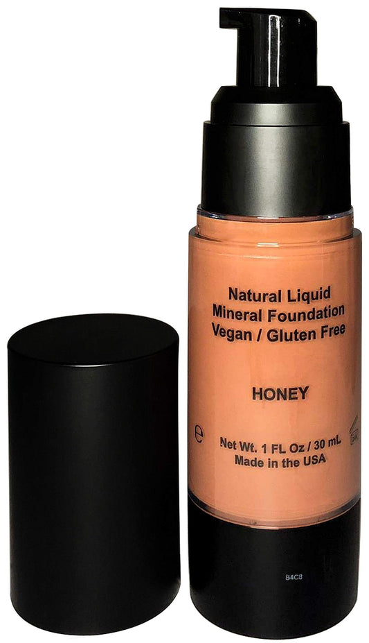 Mom's Secret honey foundation bottle close-up showing natural finish