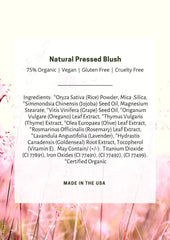 Mom's Secret organic ingredients label — clean, skin-friendly formula visuals.