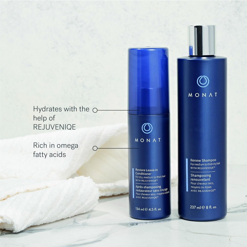 MONAT Balance Rejuveniqe Oil closeup highlighting deep hydration capabilities.
