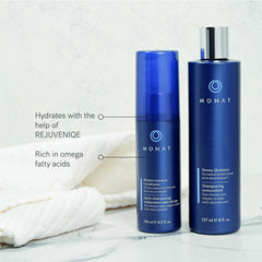 MONAT Balance Rejuveniqe Oil closeup highlighting deep hydration capabilities.