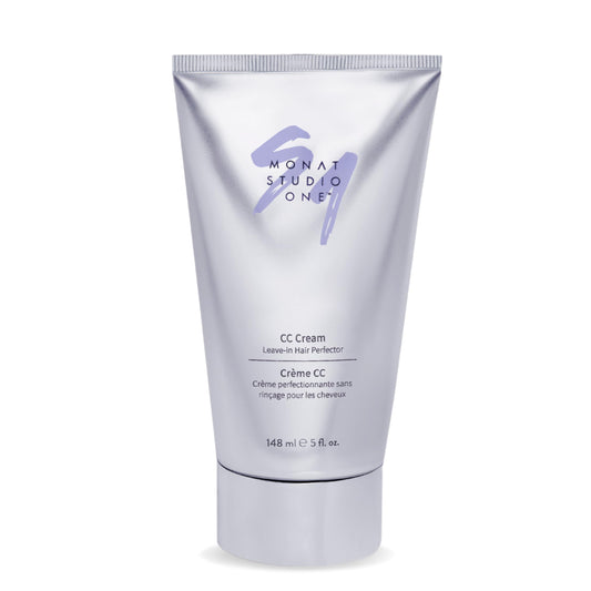 MONAT CC Cream for Hair 5 oz jar closeup with lightweight hydration for all hair types.