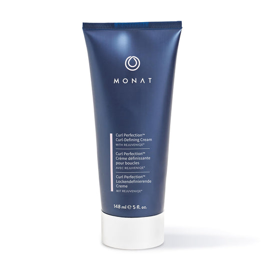 MONAT Curl Perfection Cream bottle showing frizz control and hydration