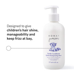 MONAT Junior Gentle Conditioner bottle back label highlighting sulfate- and parabens-free