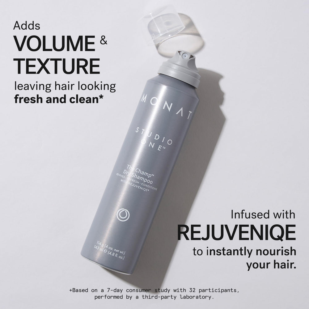 MONAT The Champ rice starch action absorbs excess oil for a refreshed look