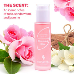 MONREMO Nourishing Body Oil silky texture swatch demonstrates fast absorption