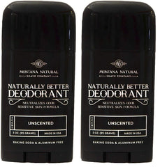 Montana Natural Shave Company MNSC Unscented Deodorant bottle with aluminum-free formula for sensitive skin