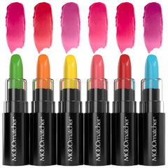MOODmatcher color-changing lipstick packaging showcases premium design and shade evolution.