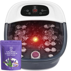 MoodRelish foot spa with heating and bubbles for soothing relaxation.