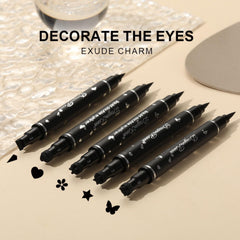 MooGlamor black ink swatches on skin demonstrating intense pigment and smooth finish