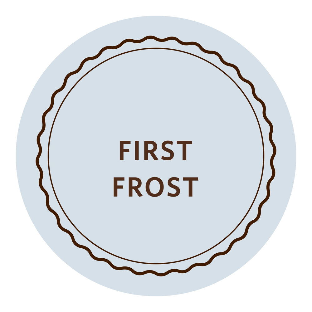 Moon Valley Organics First Frost two-pack displayed on sink with clean scent.