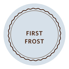 Moon Valley Organics First Frost two-pack displayed on sink with clean scent.