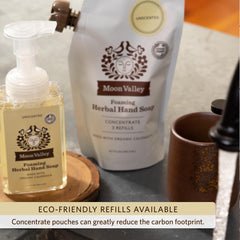 Moon Valley Organics calendula and comfrey ingredients image highlights natural formulation.