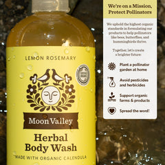 Moon Valley Organics Lemon Rosemary two-pack display—convenient, ready-to-use bath routine.
