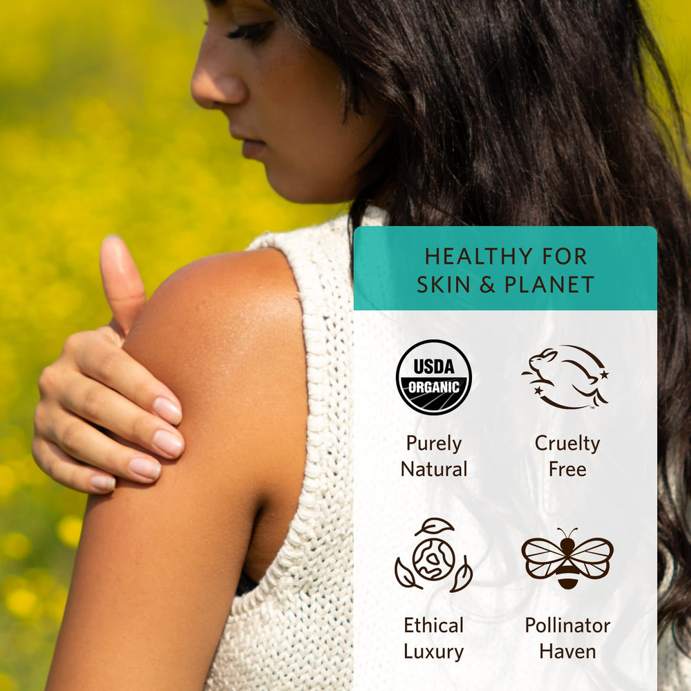 Moon Valley Organics PsoriaSoothe texture close-up shows creamy moisturizing formula.