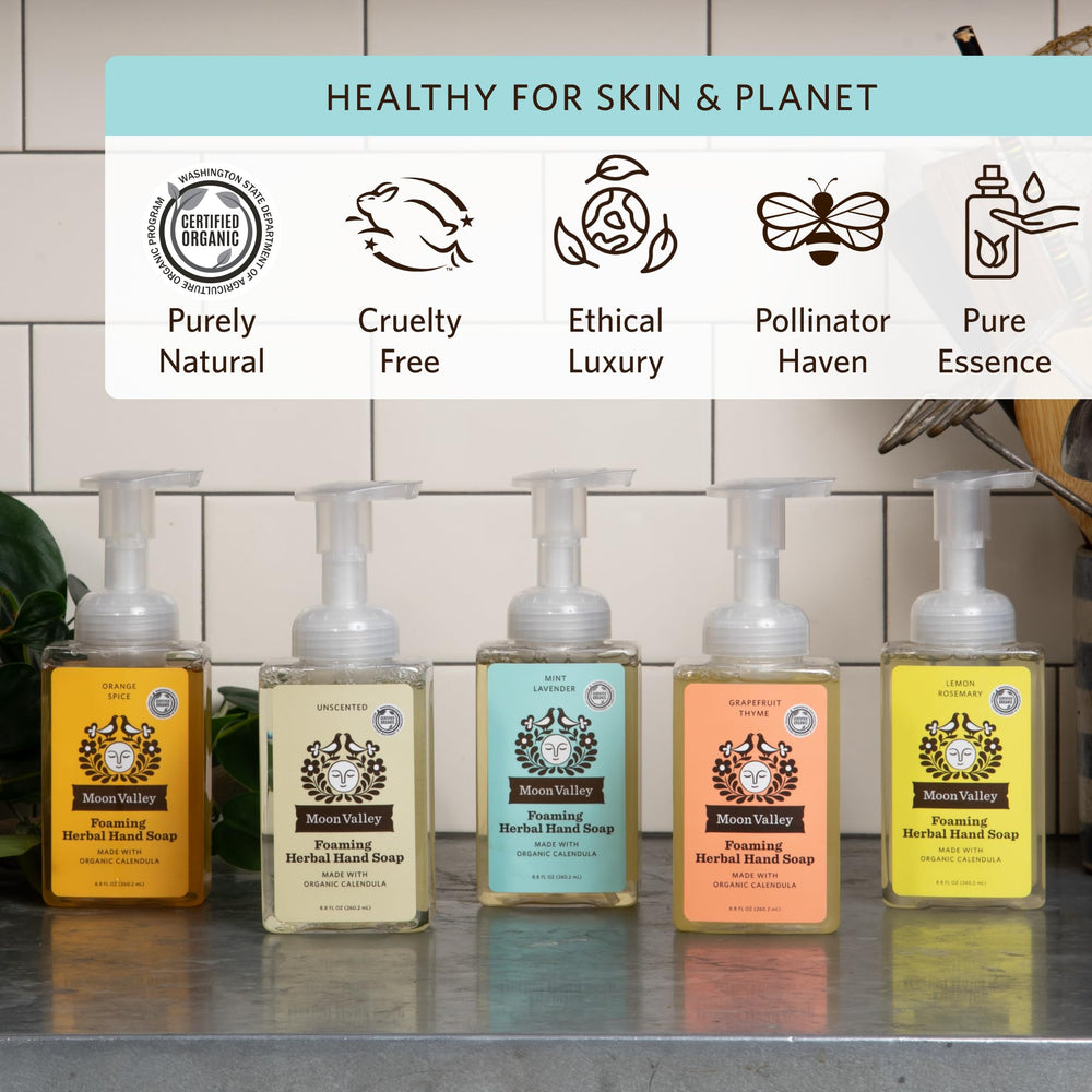 Moon Valley Organics vegan non-GMO gluten-free ingredients, safe for skin