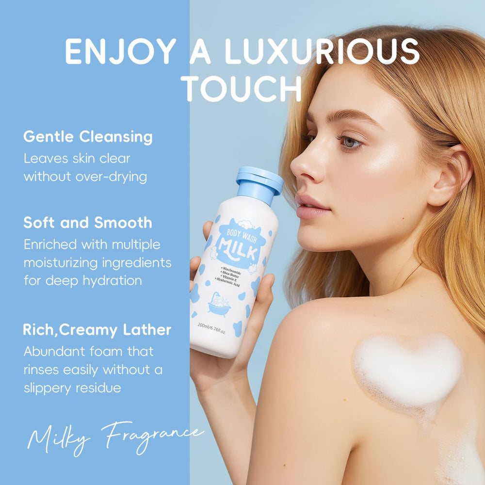 Moongaze Milk Skincare Set conditioner image detangles hair and adds softness