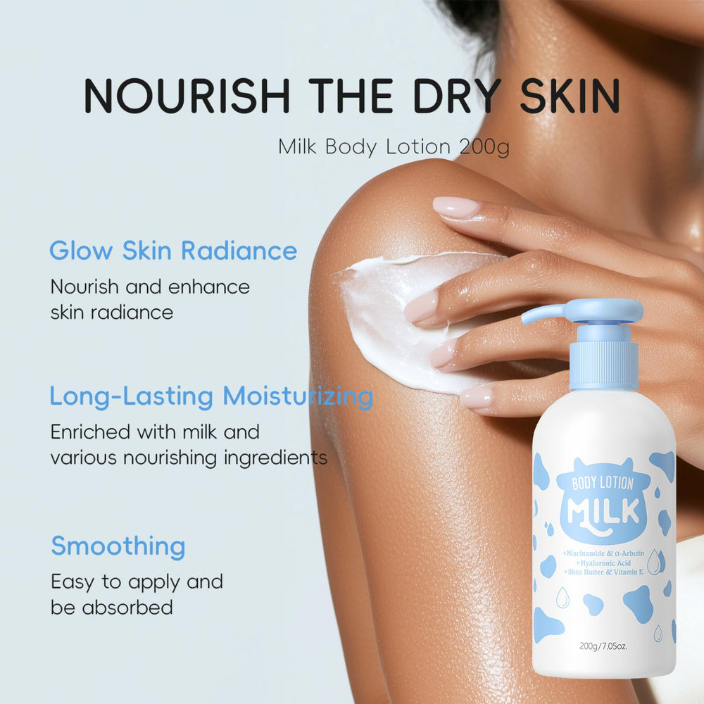 Moongaze Milk Skincare Set quick routine image showcasing a simple 5-step process