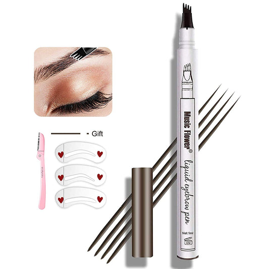 MoonKong Eyebrow Pen four-point strokes for natural-looking brows and precise definition.
