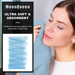 MOONQUEEN fast-drying washcloths in Aquamarine color for quick refresh