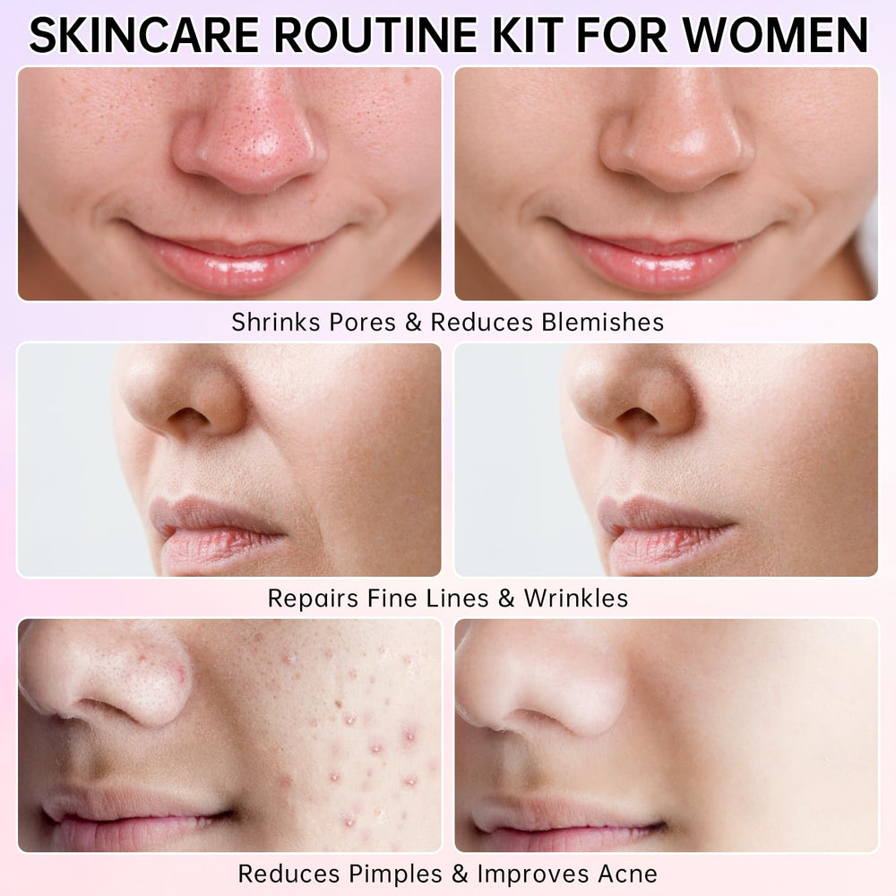 Mopayzer Sakura skincare set full view showing a complete teen routine