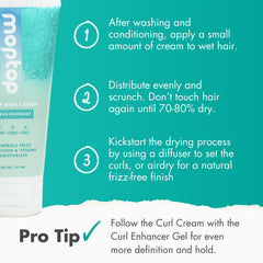 MopTop Curl Cream 6oz air-dry finish for a natural look on curls.