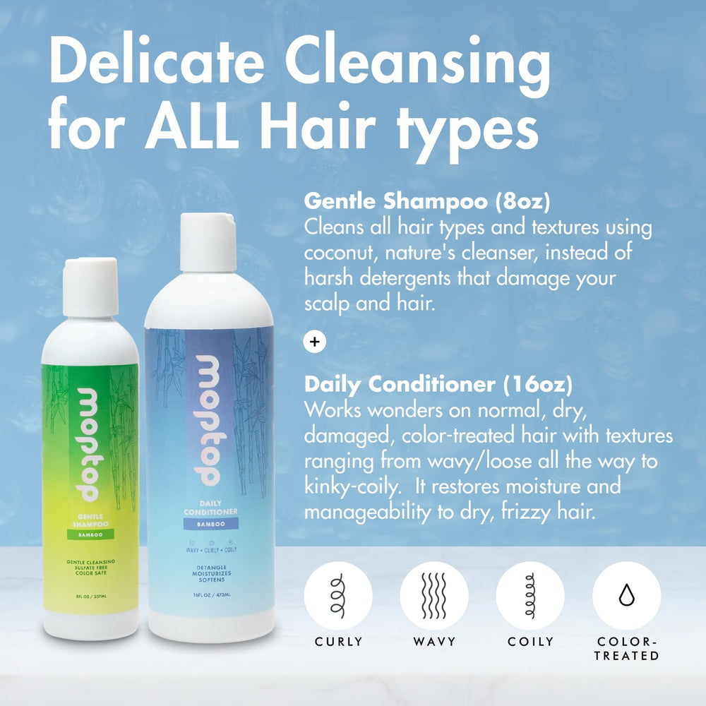 MopTop curl conditioner tube supports frizz control and curl definition