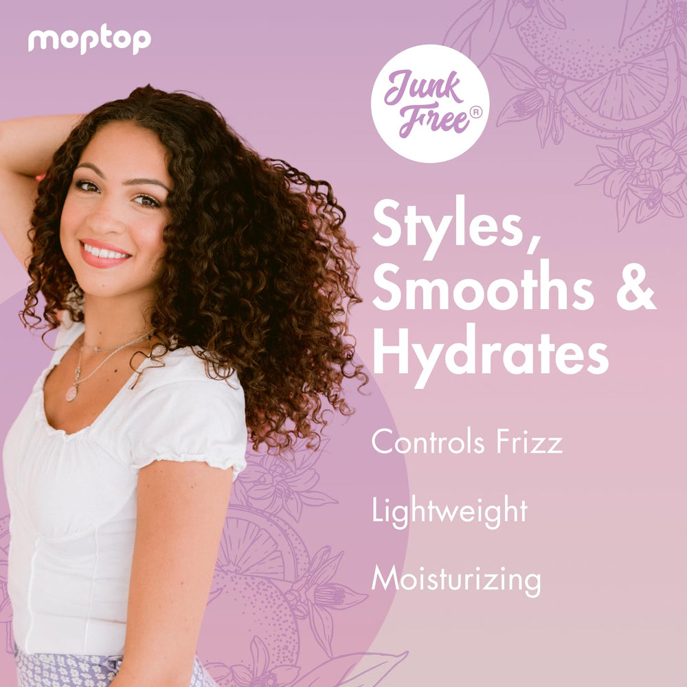 MopTop Curly Hair Gel Custard scrunch captures curl texture activation and soft definition.