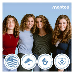 MopTop natural haircare set packaging display suggests a complete routine