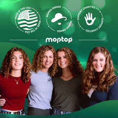 MopTop Shampoo with natural honey and aloe supports scalp health.
