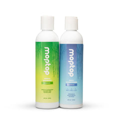 MopTop sulfate-free shampoo bottle front for color-treated curls.