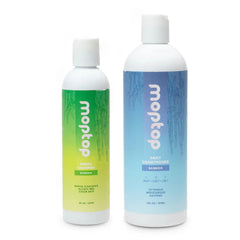 MopTop sulfate-free shampoo bottle emphasizes gentle cleansing for curly hair