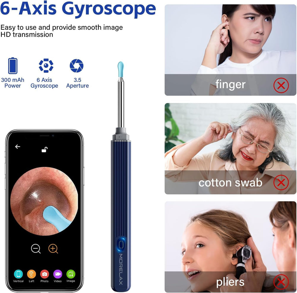 Morelax IP67 waterproof otoscope for easy cleaning and durability.