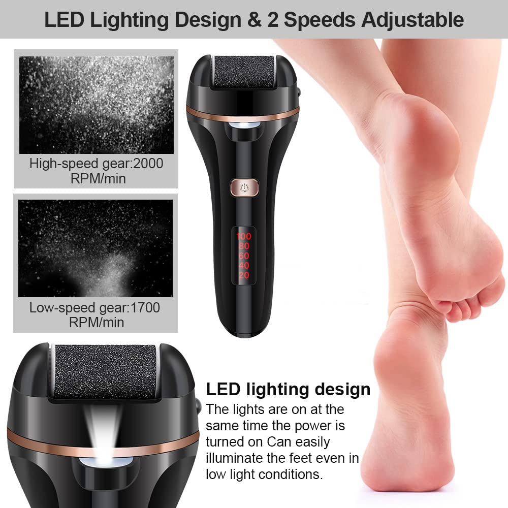 MOREVAC foot callus remover with LED spotlight for precise work