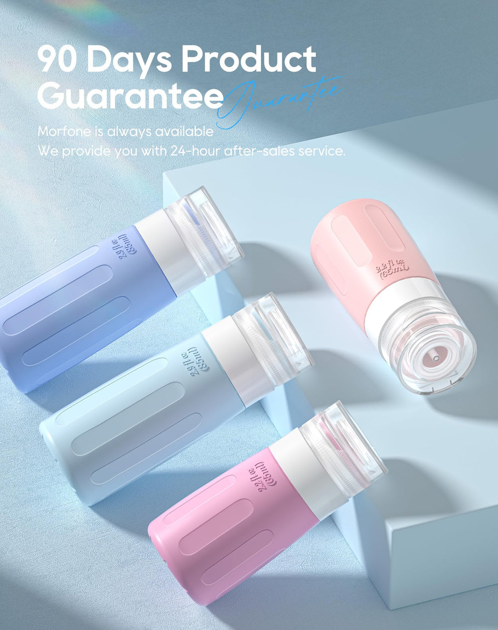 Morfone TSA-approved travel containers simplify airport security checks.