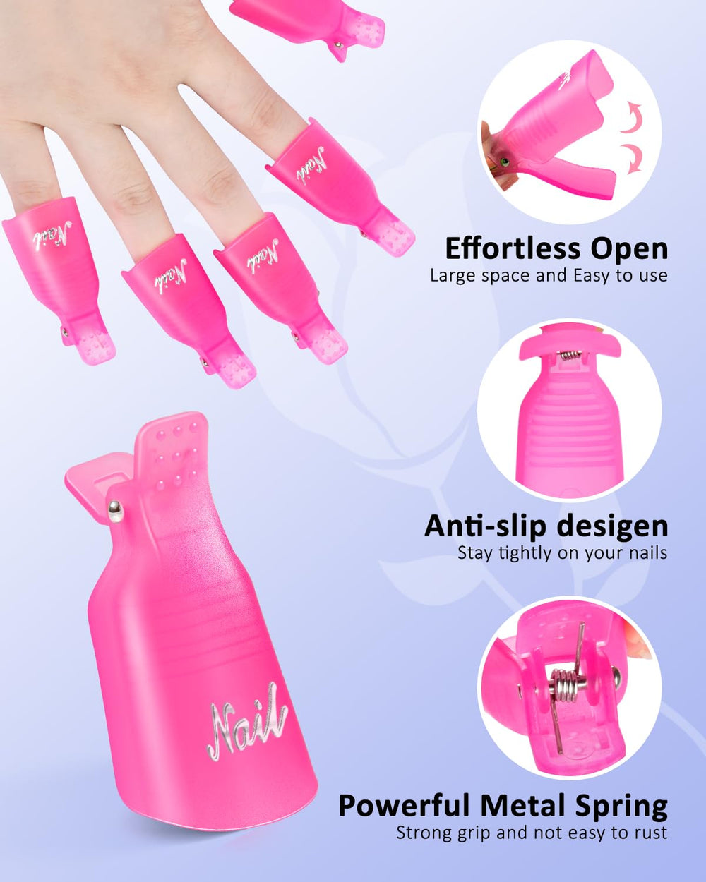 MORGLES cuticle trimmer and pusher provides precise handling.